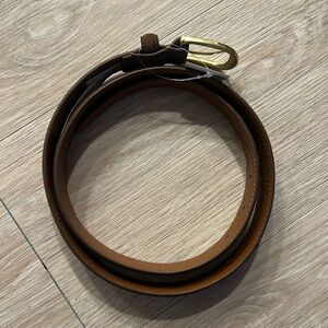 Men’s Italian suede and leather round-buckle dress belt